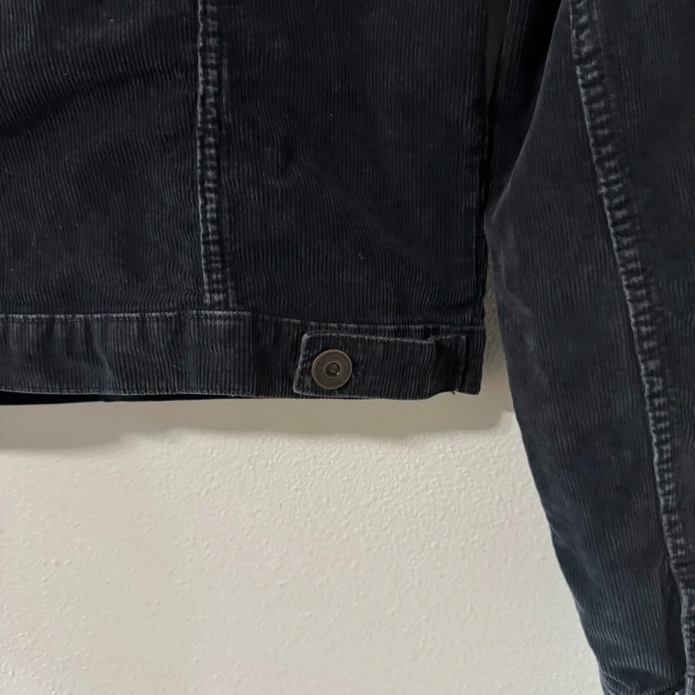 Urban Outfitters BDG Cord Shrunken Western Jacket Washed Black Cropped-Small